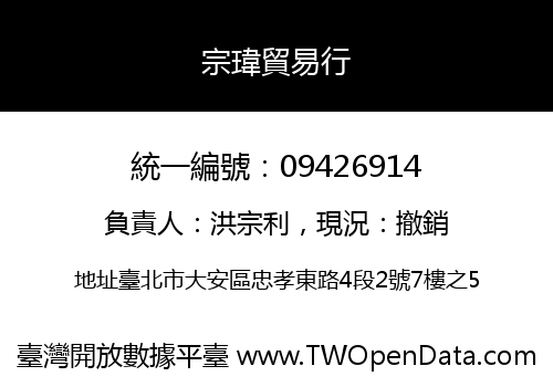 宗瑋貿易行