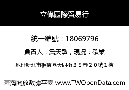 立偉國際貿易行