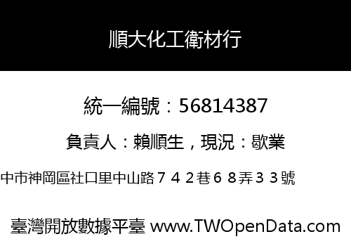 順大化工衛材行