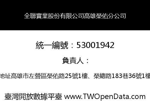 全聯實業股份有限公司高雄榮佑分公司