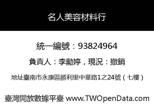 名人美容材料行