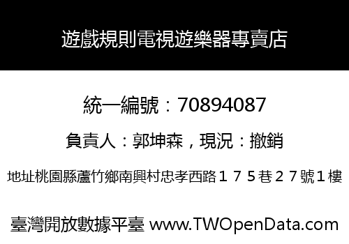 遊戲規則電視遊樂器專賣店