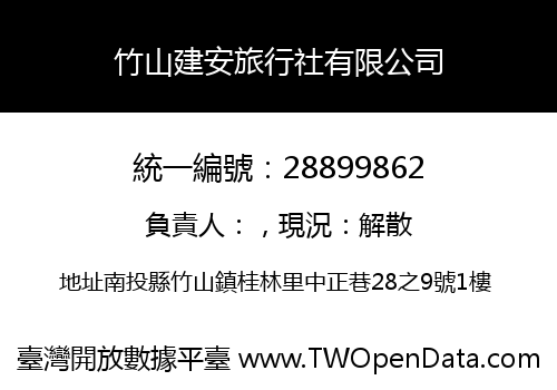 竹山建安旅行社有限公司