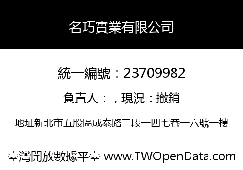 名巧實業有限公司