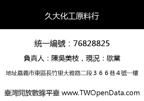 久大化工原料行