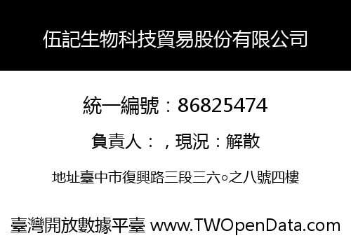 伍記生物科技貿易股份有限公司