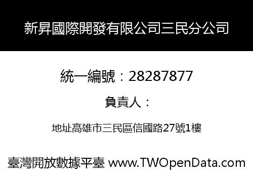 新昇國際開發有限公司三民分公司