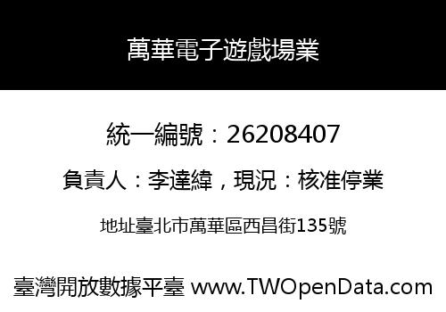 萬華電子遊戲場業