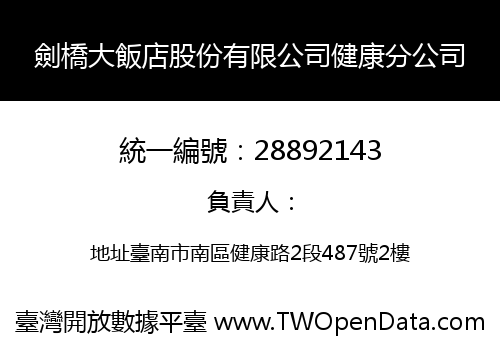 劍橋大飯店股份有限公司健康分公司