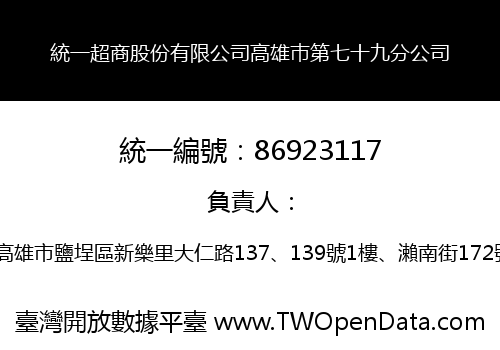 統一超商股份有限公司高雄巿第七十九分公司