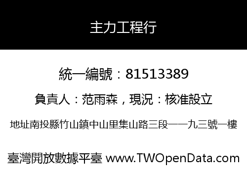 主力工程行