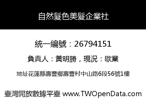 自然髮色美髮企業社