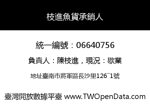 枝進魚貨承銷人