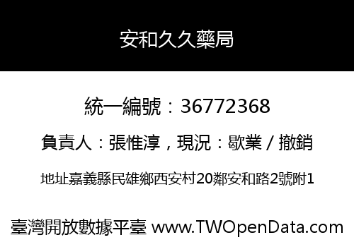 安和久久藥局
