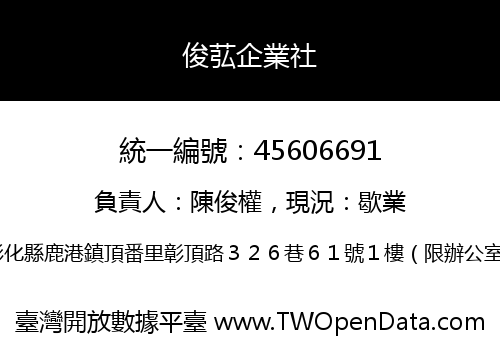 俊苰企業社