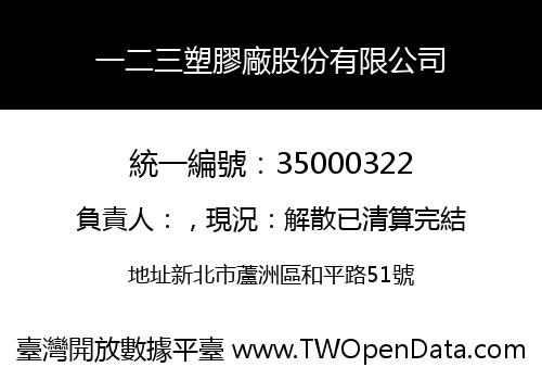 一二三塑膠廠股份有限公司