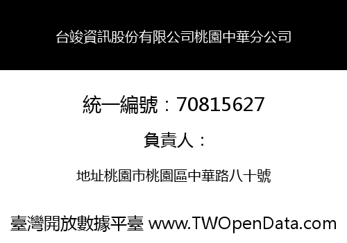 台竣資訊股份有限公司桃園中華分公司