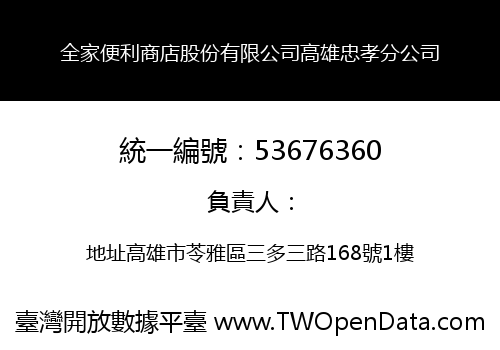 全家便利商店股份有限公司高雄忠孝分公司