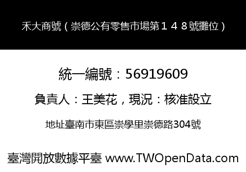 禾大商號（崇德公有零售市場第１４８號攤位）