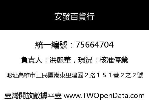 安發百貨行
