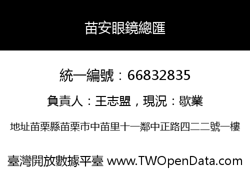 苗安眼鏡總匯