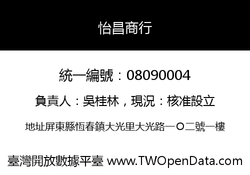怡昌商行