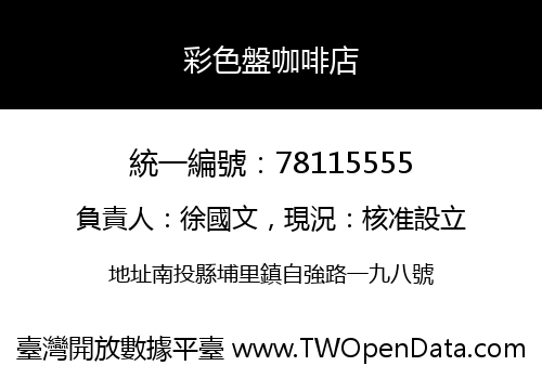 彩色盤咖啡店
