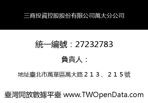 三商投資控股股份有限公司萬大分公司