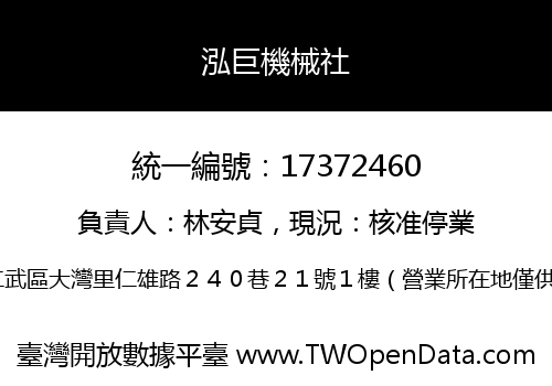泓巨機械社