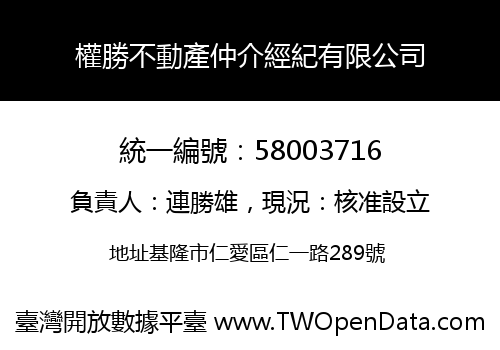 權勝不動產仲介經紀有限公司