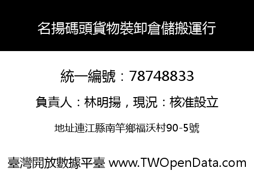 名揚碼頭貨物裝卸倉儲搬運行