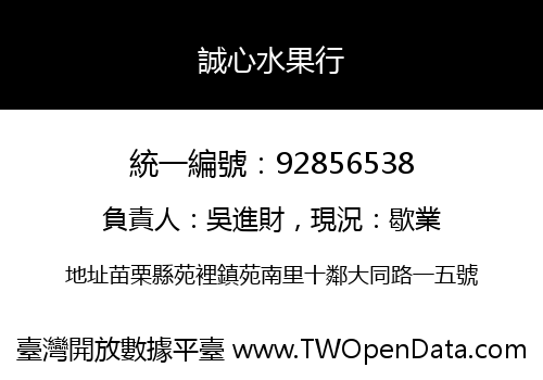 誠心水果行