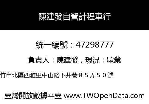 陳建發自營計程車行