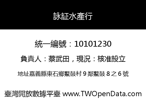 詠証水產行
