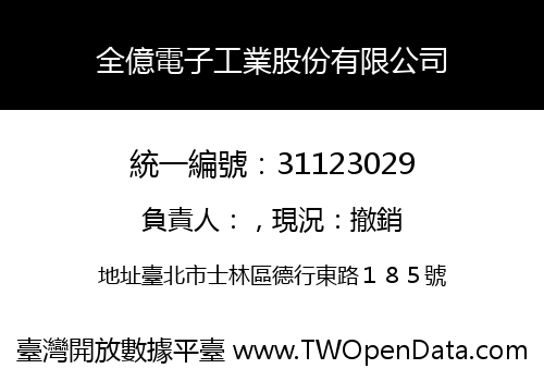 全億電子工業股份有限公司