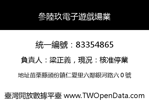 參陸玖電子遊戲場業