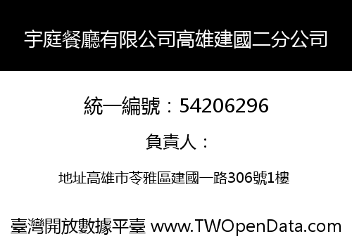 宇庭餐廳有限公司高雄建國二分公司