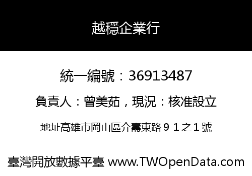 越穩企業行