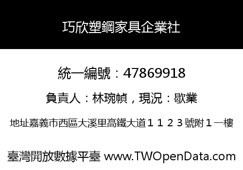 巧欣塑鋼家具企業社