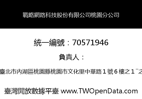 戰略網路科技股份有限公司桃園分公司