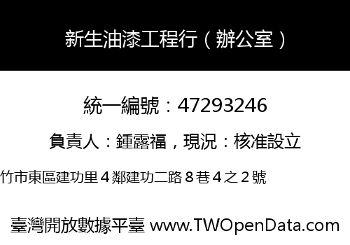 新生油漆工程行（辦公室）