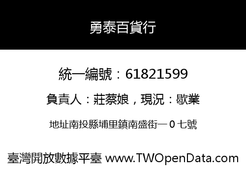 勇泰百貨行