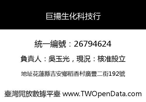 巨揚生化科技行
