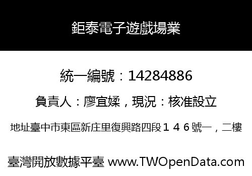 鉅泰電子遊戲場業