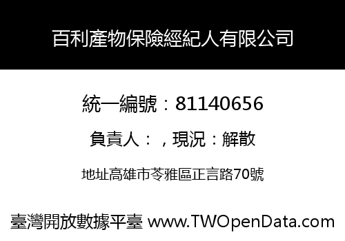 百利產物保險經紀人有限公司