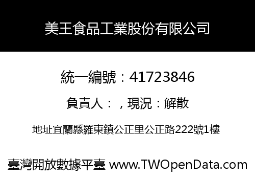 美王食品工業股份有限公司