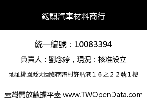 鋐騏汽車材料商行