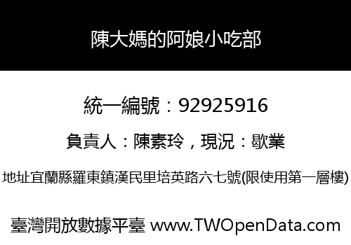 陳大媽的阿娘小吃部