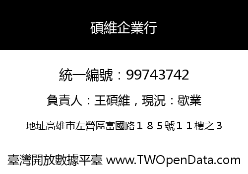 碩維企業行