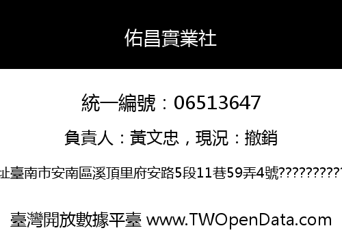 佑昌實業社